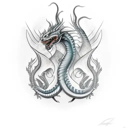 Realistic Feminine Nordic Dragon