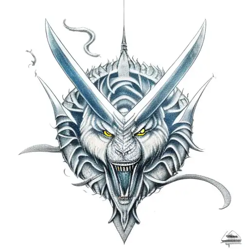 Shruikan From Eragon With An Ax In The Background