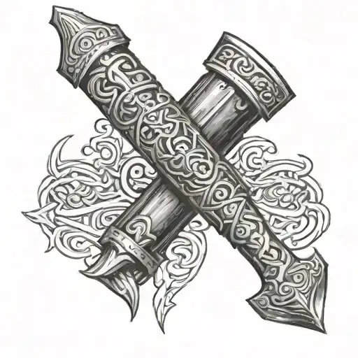 Black And White Viking Weapon
