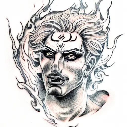 Hell Of The Greek God Hades With Fire