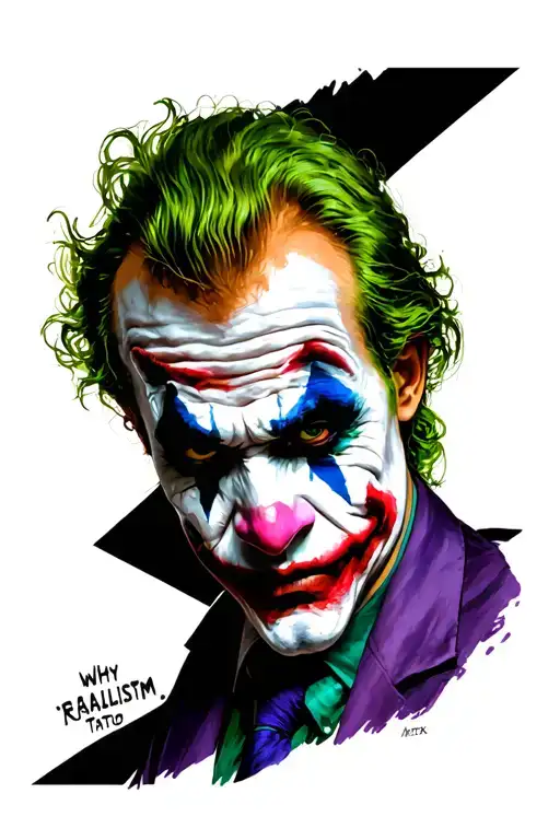 The Joker With A Why So Serious Face And Text '