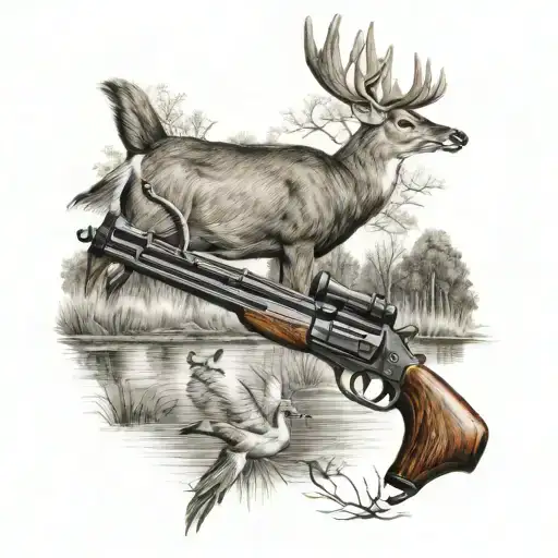 Hunting Deer Ducks Guns
