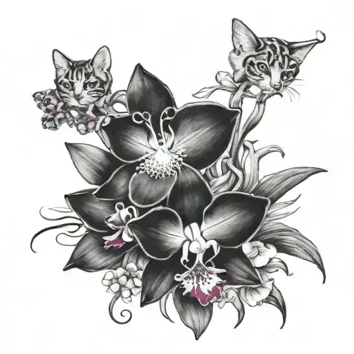 Orchid And Cat's Paw