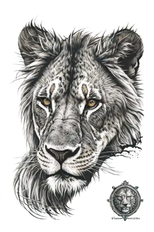 Lion With Scar Right Eye