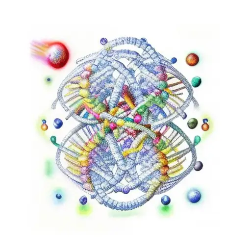 Dna Helix With Brain And Molecules