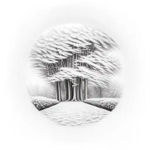 Trees In Outdoor Scene