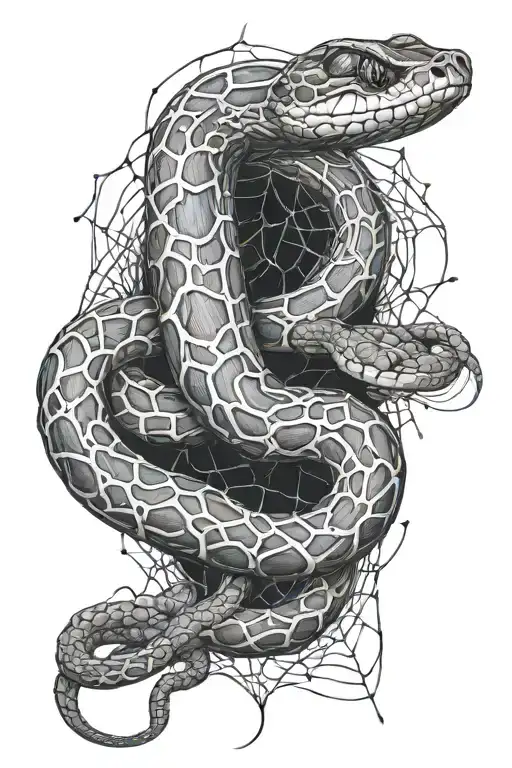 Snake And Spiderweb