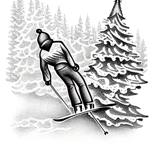 Skier Fell Into A Christmas Tree