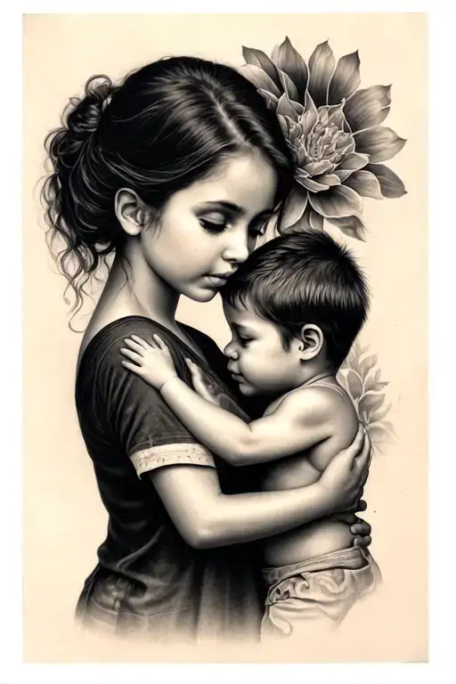 Mother And Son Playing