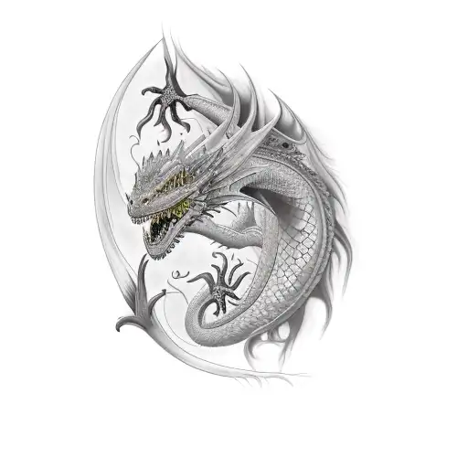 A Woman And A Dragon