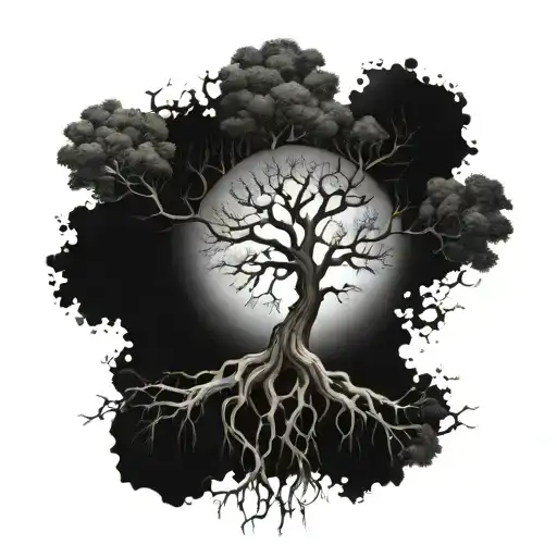 Fractal Pattern Tree Up Lower Arm Roots Growing