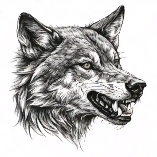 Generate A Sketch Of A Wolf
