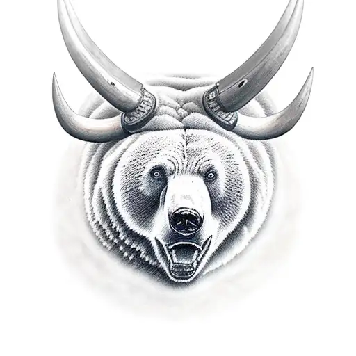 One Bear And One Bull