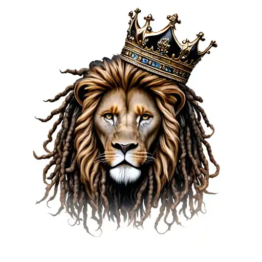 Lion Dread Locks With Crown