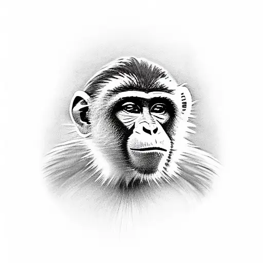 Monkey As A Greek Sculpture