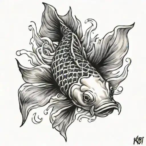 Koi Fish Realism Style