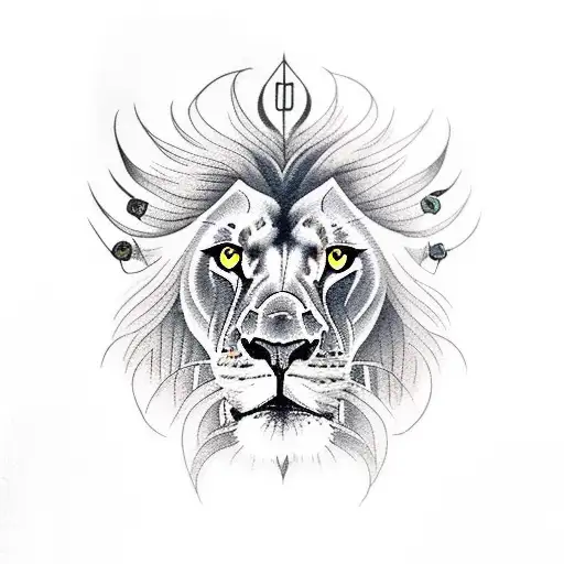 A Harrier Bird Alongside A Lion