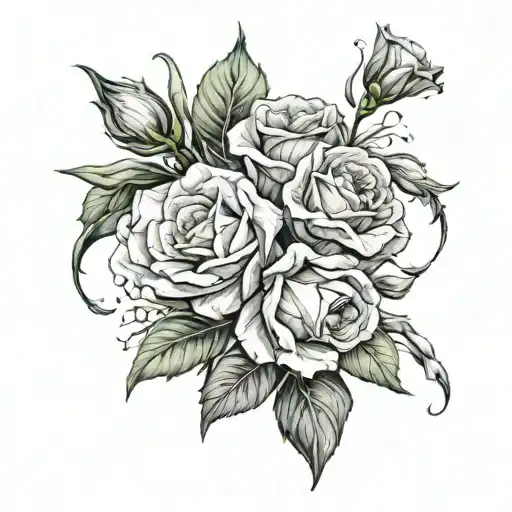 Incorporate Lisianthus Flowers Into A Geometric Warrior Sleeve