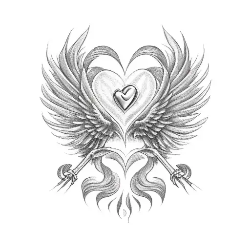 Phoenix Holding Heart