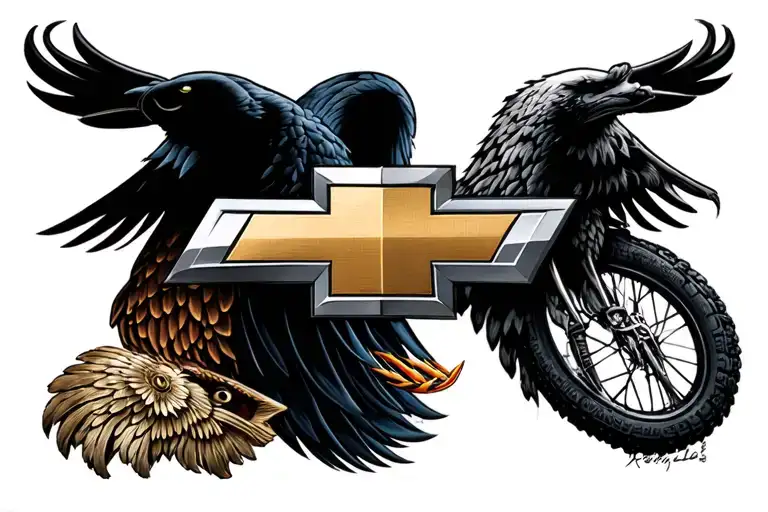 Chevy Symbol And Harly Davison Symbol