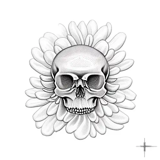 Chrysanthemum And Skull