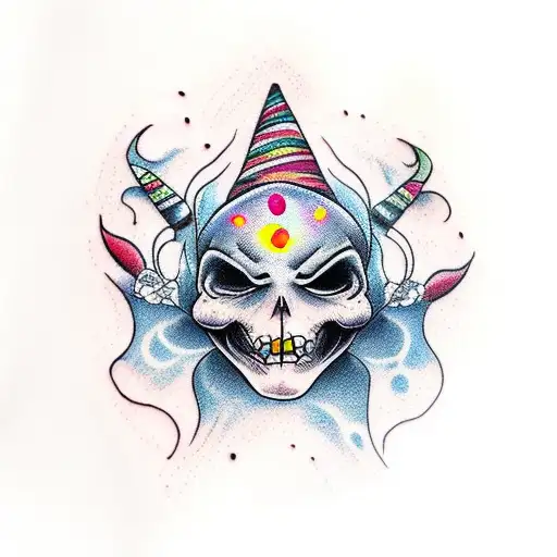 Bright Colorful Halloween Witch Cute