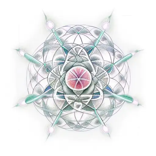 3 Dna Strands Turning Into Flower Of Life