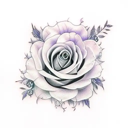 Purple Flowers And Grandma