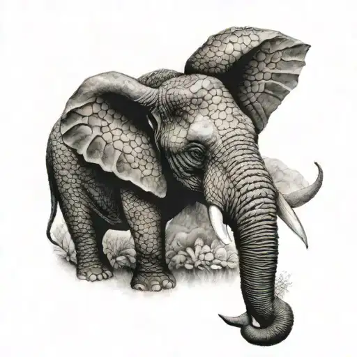 Elephant With Dragon Scales