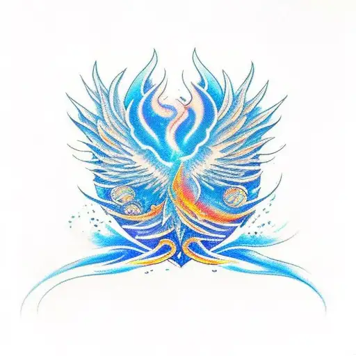 Water Phoenix That's Blue In Colour