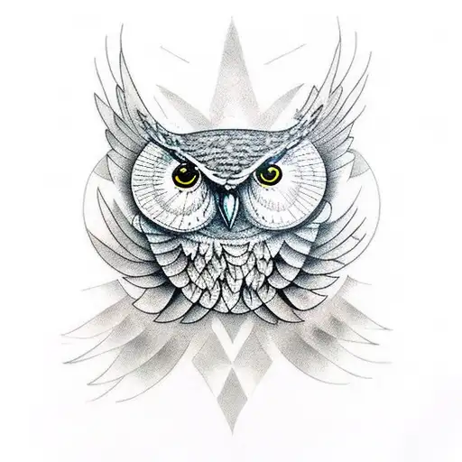 A Owl Flying Into The Moon