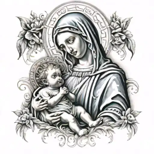 The Virgin Mary And Her Child