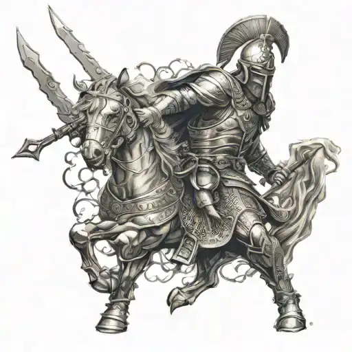 Holy Warrior In Battle Apacalypse