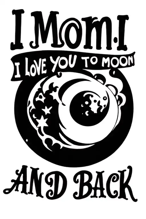 Mom I Love You To The Moon And Back