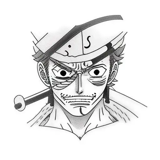 One Piece Zoro With His Katanas Under Blossom Trees