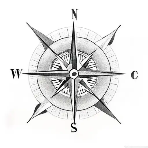 Compass Surrounded By Two Beta Fishes