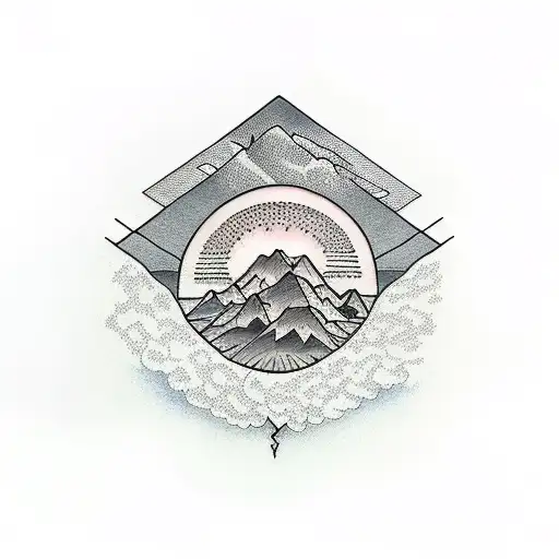 Sunrise With Mountain