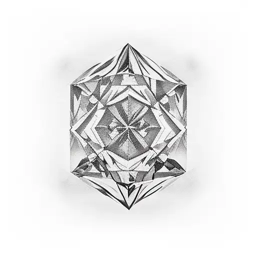 Half Diamond Rough Half Diamond Polished