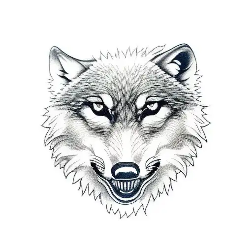 Wolf Carries A Rose In His Mouth