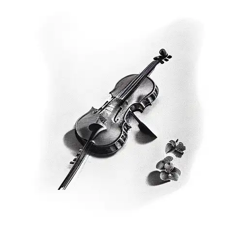 Old Violin With Cowboy Hat