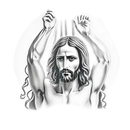 Jesus With His Arms Out