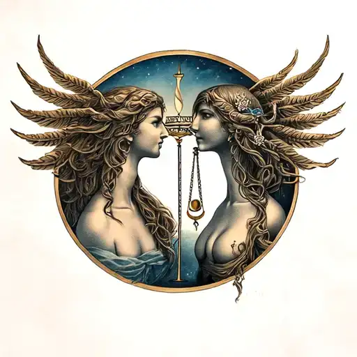 Libra And Virgo Signs Intertwined