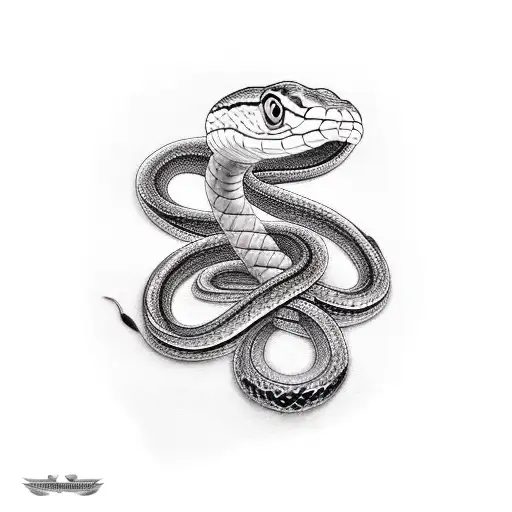 Snake Wraped Around A Knife