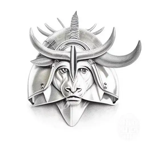 Buffalo Helmet Tribal Warrior