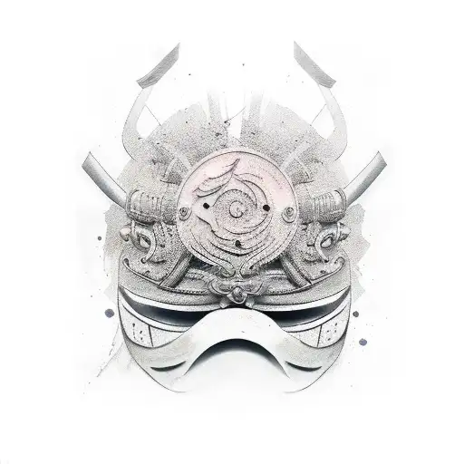 Half Broken Samurai Mask
