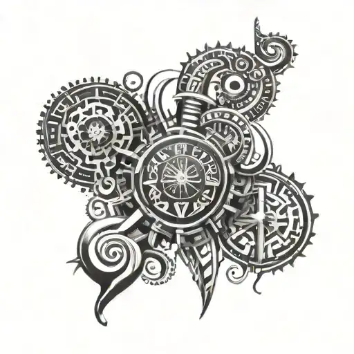 A Fusion Of African Tribal Patterns And Emergency Medicine Symbols With A Background Of Music Notes