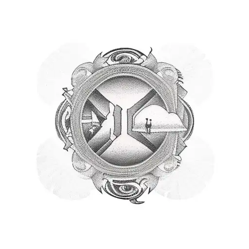 Paradise Island With Shade Of Mom Dad And Son