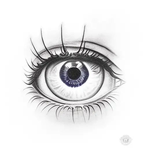 A Female Eye But The Iris Is Fire And In The Fire Is A Moth