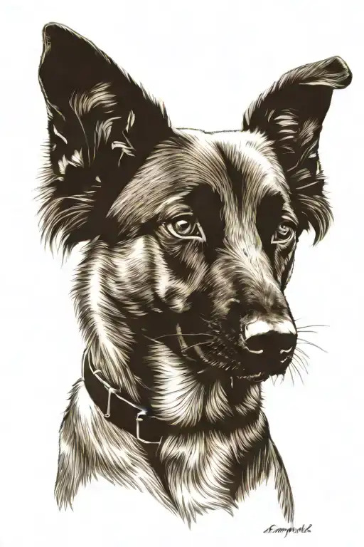 Portrait Of A Belgian Malinois