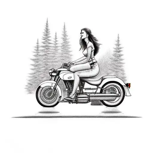 A Beautiful Woman Riding A Motorcycle Through The Colorado Mountains